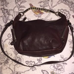 FURLA Dark Brown Leather BAG Purse HOBO